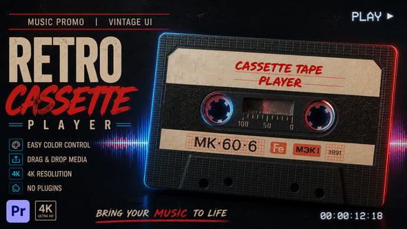 Videohive Cassette Tape Player | For Premiere Pro