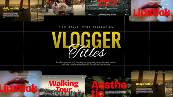Videohive Vlogger Cinematic Titles Pack | MOGRT