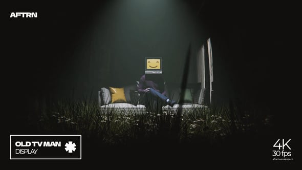 Videohive Man With An Old TV Head
