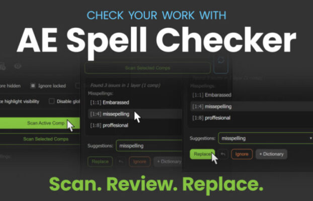 Aescripts AE Spell Checker v2.2.1 Free Download