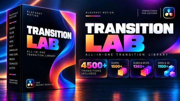 Videohive Transition Lab for Davinci Resolve