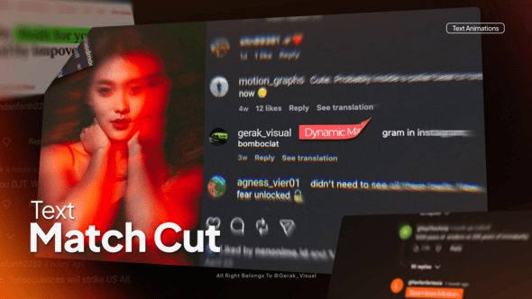 Videohive Text Match Cut for After Effects